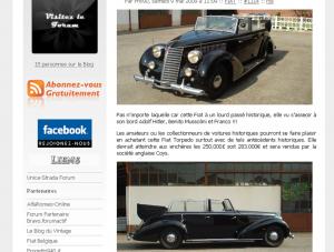 Auto Mussoliniego jedzie na aukcję