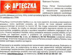Apteczka z "Wyborczej" zagraża zdrowiu
