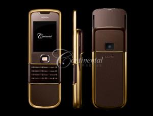 Nokia 8800 SAPPHIRE Continental pokryta 24-karatowym złotem