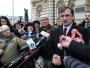 Zbigniew Ziobro podczas konferencji prasowej na rynku w Nowym Sączu