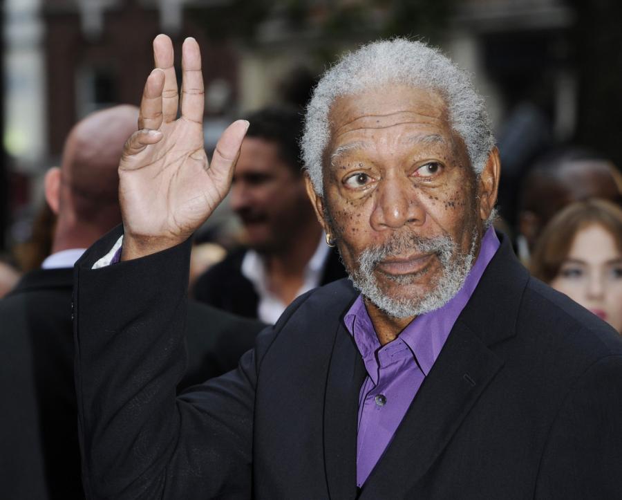 Morgan Freeman na premierze filmu "Mroczny rycerz powstaje" w Londynie