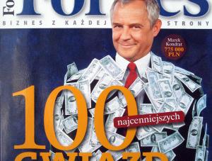 "Forbes" zamieszcza ranking najcenniejszych gwiazd Polski