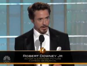 Robert Downey Jr. na Złotych Globach