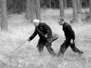 Mariusz Bonaszewski i Stanisław Brudny w filmie  quot;Las quot; Piotra Dumały premiera kinowa 26 lutego