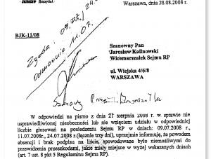 Oto podejrzane usprawiedliwienia posłów PiS