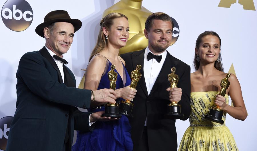 Laureaci Oscarów 2016: Mark Rylance, Brie Larson, Leonardo DiCaprio i Alicia Vikander